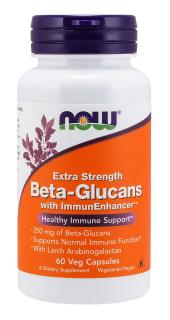 NOW FOODS Extra Strength Beta-Glucans with ImmunEnhancer (Wsparcie Odporności) 60 Kapsułek