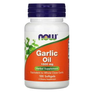 NOW FOODS Garlic Oil 1500mg (Olej z czosnku) 100 Softgels