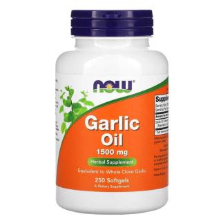 NOW FOODS Garlic Oil 1500mg (Olej z czosnku) 250 Softgels