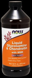 NOW FOODS Glucosamine  Chondroitin with MSM Liquid (Glukozamina i Chondroityna z MSM) Płyn 473 ml