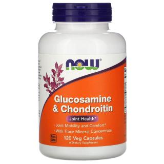 NOW FOODS Glucosamine  Chondroitin with Trace Minerals (Zdrowie stawów) 120 Kapsułek wegetariańskich