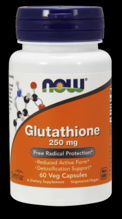 NOW FOODS Glutathione (Glutation) 250mg - 60 kapsułek wegańskich