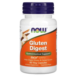 NOW FOODS Gluten Digest (Trawienie glutenu, Wsparcie przewodu pokarmowego) 60 Kapsułek wegetariańskich