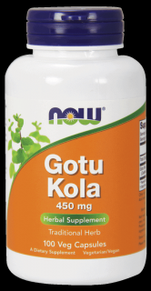 NOW FOODS Gotu Kola 450mg - 100 kapsułek wegańskich