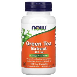 NOW FOODS Green Tea Extract 400mg (Ekstrakt z zielonej herbaty) 100 Kapsułek wegetariańskich