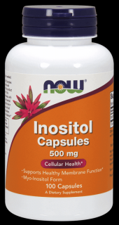 NOW FOODS Inositol (Inozytol) 500mg - 100 kapsułek wegańskich