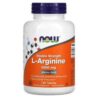 NOW FOODS L-Arginine Double Strength 1000mg (L-Arginina) 120 Tabletek wegetariańskich