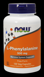 NOW FOODS L-Phenylalanine (L-Fenyloalanina) 500mg - 120 kapsułek wegetariańskich