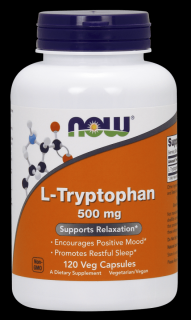NOW FOODS L-Tryptophan (L-Tryptofan) 500 mg - 120 kapsułek wegańskich