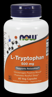 NOW FOODS L-Tryptophan (L-Tryptofan) 500 mg - 60 kapsułek wegańskich