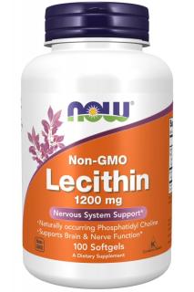 NOW FOODS Lecithin Non-GMO 1200mg (Lecytyna sojowa) 100 Kapsułek żelowych