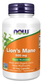 NOW FOODS Lion's Mane - Soplówka jeżowata (60 kaps.)