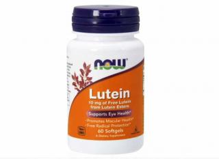 NOW FOODS Lutein 10mg (Luteina, Zdrowie oczu) 60 Kapsułek Softgel