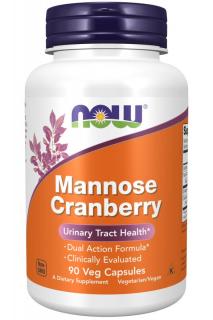 NOW FOODS Mannose Cranberry (Wsparcie układu moczowego) 90 Kapsułek wegetariańskich