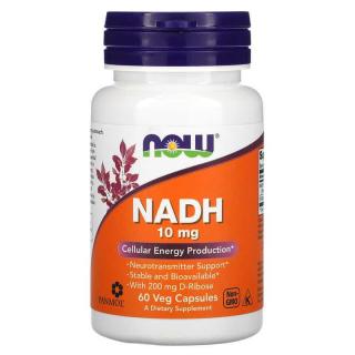 NOW FOODS NADH 10mg (Koenzym, Neuroprzekaźnik) 60 Kapsułek wegetariańskich