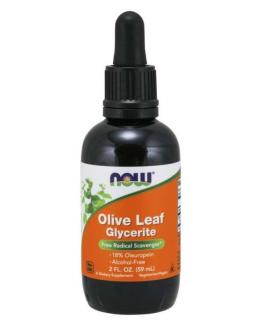 NOW FOODS Olive Leaf Glycerite - Liść Oliwny (59 ml)