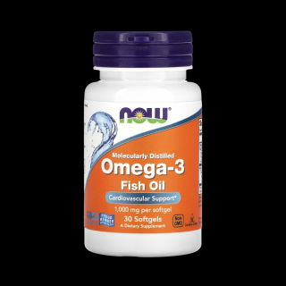 Now Foods Omega-3 (Kwasy OMEGA-3, EPA, DHA) 30 Kapsułek żelowych