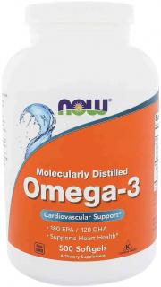 NOW FOODS Omega-3 (Kwasy OMEGA-3, EPA, DHA) 500 Kapsułek żelowych