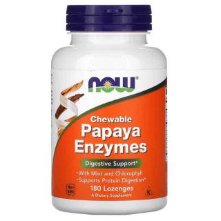 NOW FOODS Papaya Enzyme Lozenges (Wsparcie Trawienia) 180 Pastylek do ssania