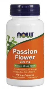 NOW FOODS Passion Flower 350mg (Łagodzi stres) 90 Kapsułek wegetariańskich