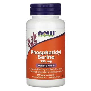 NOW FOODS Phosphatidyl Serine 100mg (Funkcje poznawcze) 60 Kapsułek wegetariańskich