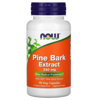 NOW FOODS Pine Bark Extract (Kora sosny OPC) 90 Kapsułek wegatariańskich