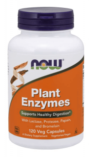 NOW FOODS Plant Enzymes (Enzymy roślinne) 120 Kapsułek wegetariańskich