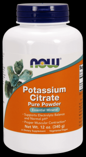 NOW FOODS Potassium Citrate Pure Powder (Cytrynian Potasu) 340g