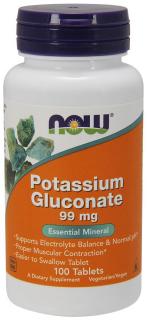 NOW FOODS Potassium Gluconate - Glukonian Potasu (100 tabl.)