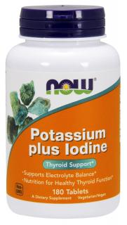 NOW FOODS Potassium Plus Iodine - Potas + Jod (180 tabl.)