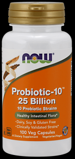 NOW FOODS Probiotic-10, 25 Billion (Probiotyk) 100 kapsułek wegańskich