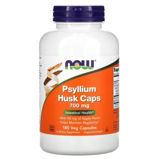 NOW FOODS Psyllium Husk 700mg (Błonnik pokarmowy) 180 Kapsułek wegetariańskich