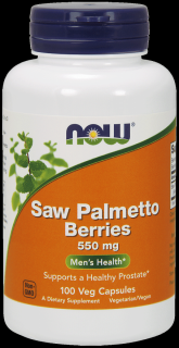 NOW FOODS Saw Palmetto Berries  550mg 100 kapsułek wegańskich