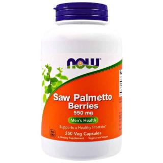 NOW FOODS Saw Palmetto Berries  550mg 250 kapsułek wegańskich