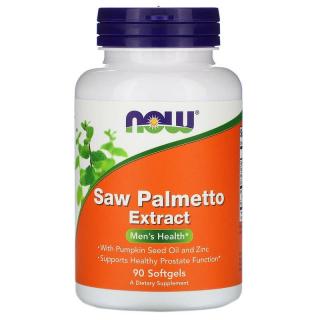 NOW FOODS Saw Palmetto Extract with Pumpkin Seed Oil and Zinc 90 Kapsułek żelowych