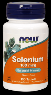 NOW FOODS Selenium 100mcg (Selen) - 100 tabletek wegańskich