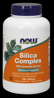 NOW FOODS Silica Complex with Horsetail Extract (Krzemionka z Ekstraktem ze Skrzypu Polnego) 180 tabletek wegańskich