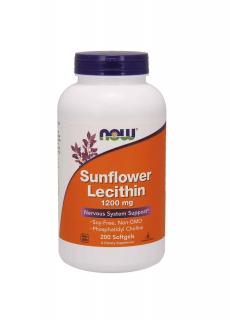 NOW FOODS Sunflower Lecithin 1200mg (Lecytyna słonecznikowa) 200 Kapsułek żelowych