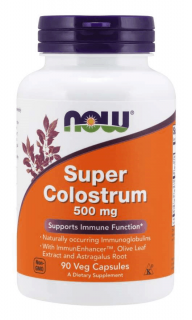 NOW FOODS Super Colostrum 200mcg (Kolostrum) 90 Kapsułek wegetariańskich