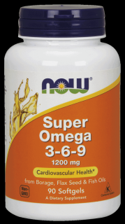 NOW FOODS Super Omega 3-6-9 1200mg - 90 kapsułek żelowych