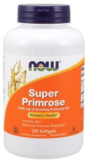 NOW FOODS Super Primrose 1300mg (Olej z Wiesiołka - Wspiera Kobiece Zdrowie) 120 kapsułek żelowych