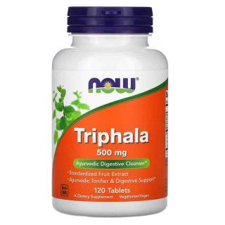 NOW FOODS Triphala 500mg (Wsparcie Trawienia) 120 Tabletek wegetariańskich