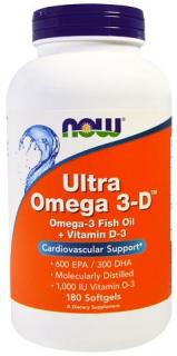 NOW FOODS Ultra Omega 3-D (180 kaps.)