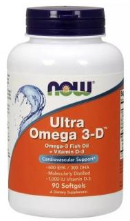 NOW FOODS Ultra Omega 3-D (90 kaps.)