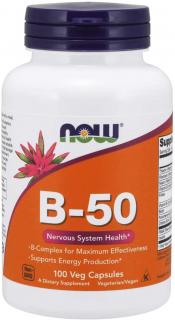 NOW FOODS Vitamin B-50 (Witamina B-50) 100 Kapsułek wegetariańskich