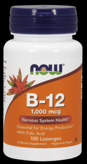 NOW FOODS Vitamin B12 1000 mcg (Witamina B12) - 100 pastylek