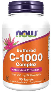 NOW FOODS Vitamin C-1000 Complex Buffered (Buforowana Witamina C) 90 Tabletek wegetariańskich