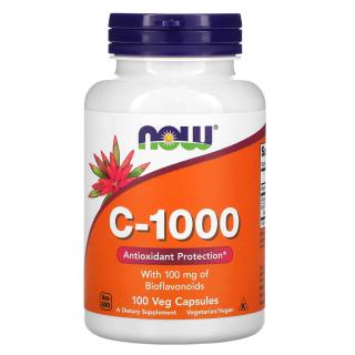 NOW FOODS Vitamin C-1000 with Bioflavonoids (Witamina C z Bioflawonoidami) 100 Kapsułek wegańskich