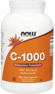 NOW FOODS Vitamin C-1000 with Bioflavonoids (Witamina C z Bioflawonoidami) 500 kapsułek wegańskich