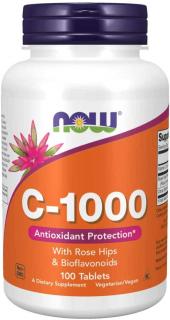 NOW FOODS Vitamin C-1000 with Rose Hips  Bioflavonoids 100 Tabletek